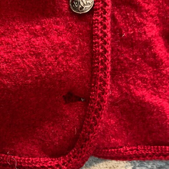 Coldwater Creek 100% wool button front cardigan grandmacore academic preppy - Picture 7 of 9